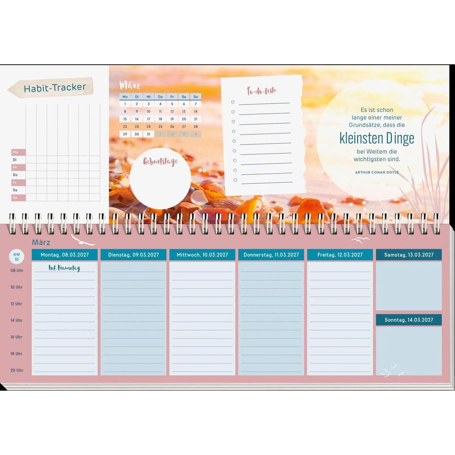 groh Verlag Jahresplaner Tischkalender 2027 quer: Nimm dir etwas Zeit für dich