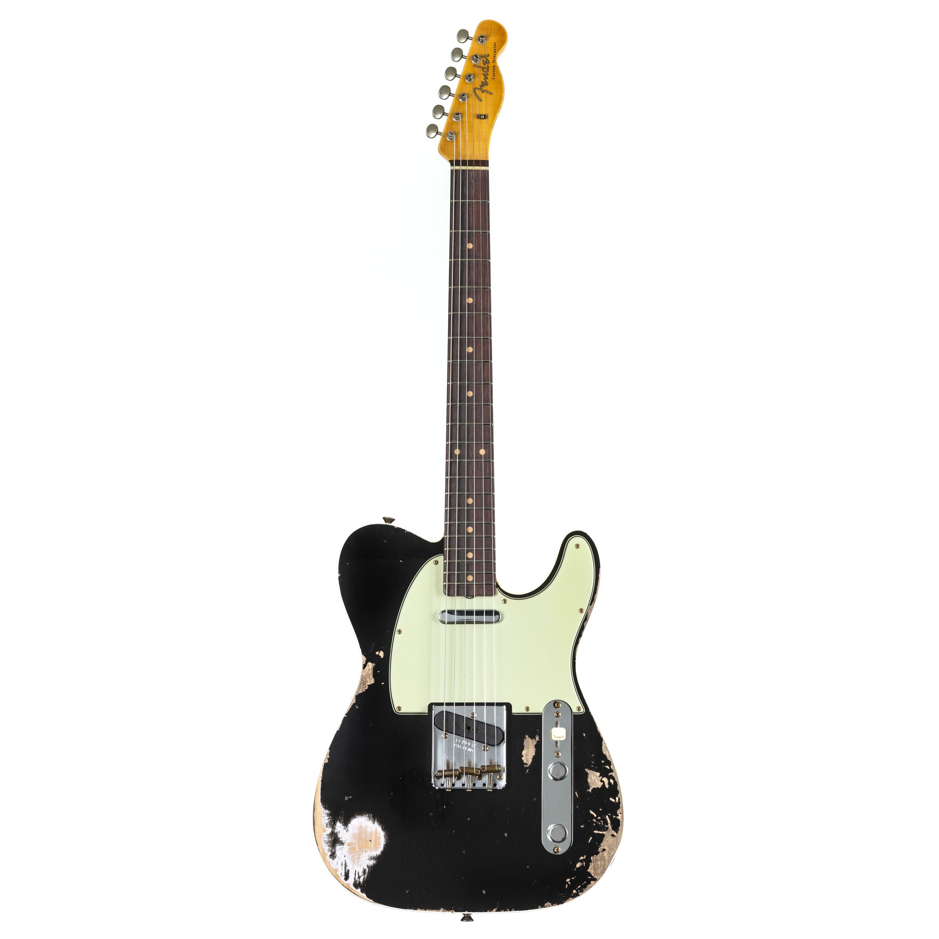 Fender E-Gitarre, E-Gitarren, Premium-Instrumente, 1960 Telecaster Custom Heavy Relic Black - Custom E-Gitarre