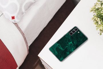 MuchoWow Handyhülle Marmor - Limone - Grün - Strukturiert - Marmoroptik, Phone Case, Handyhülle Samsung Galaxy S21, Silikon, Schutzhülle