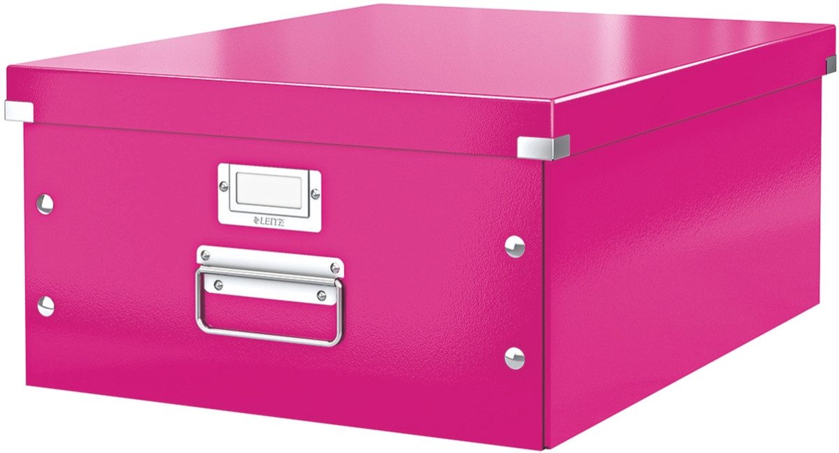 Aufbewahrungsbox Ablagebox Click & Store A3 pink metallic