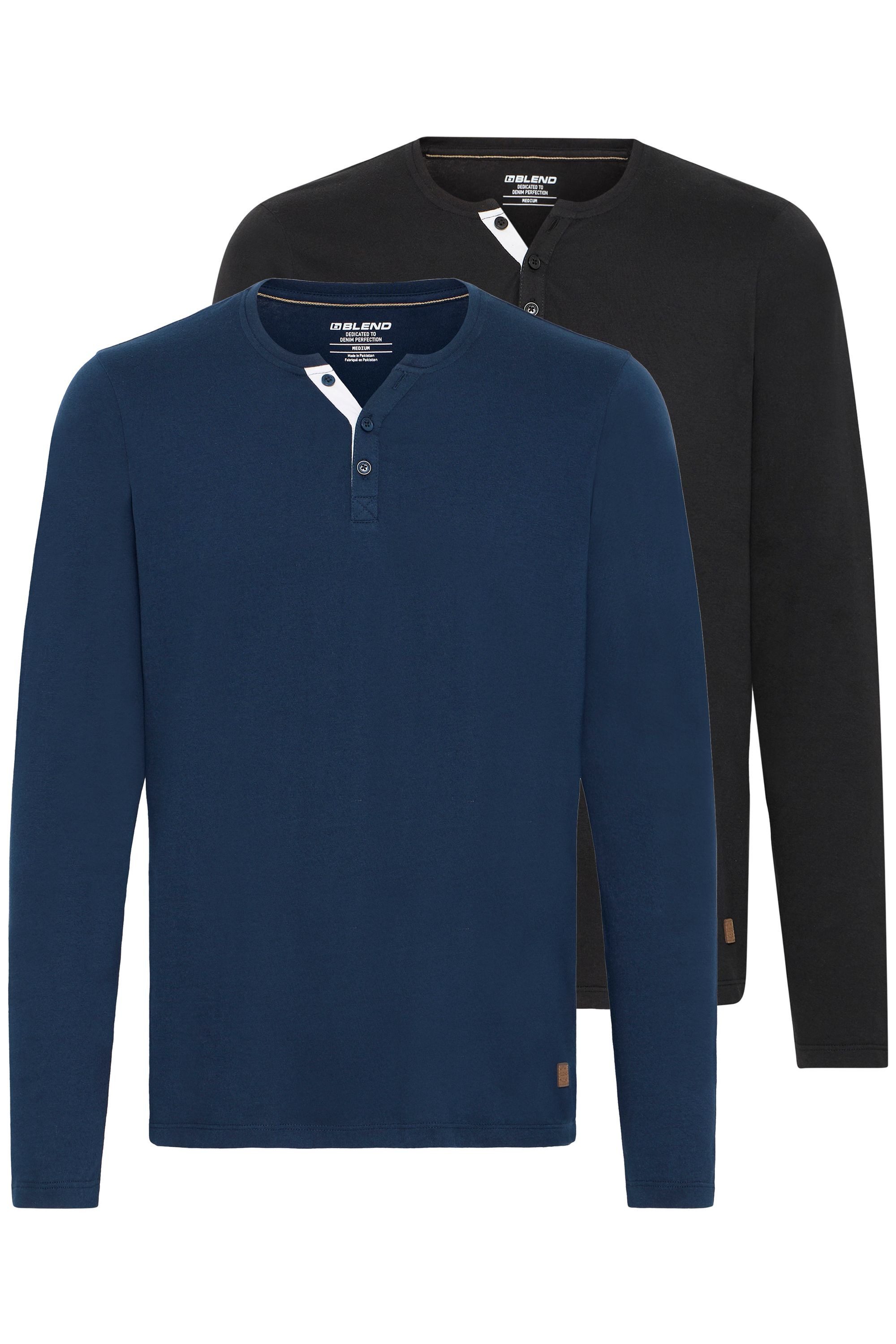 Blend Langarmshirt BHHollie Klassisches Grandad-Longsleeve günstig online kaufen