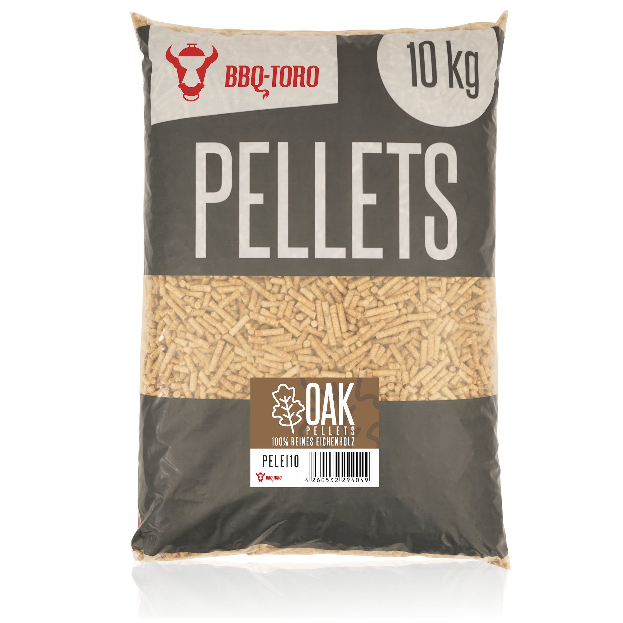 BBQ-Toro Holzpellets Oak Pellets aus 100% Eichenholz für Grill, Smoker und mehr, 10 kg, 10.00 kg