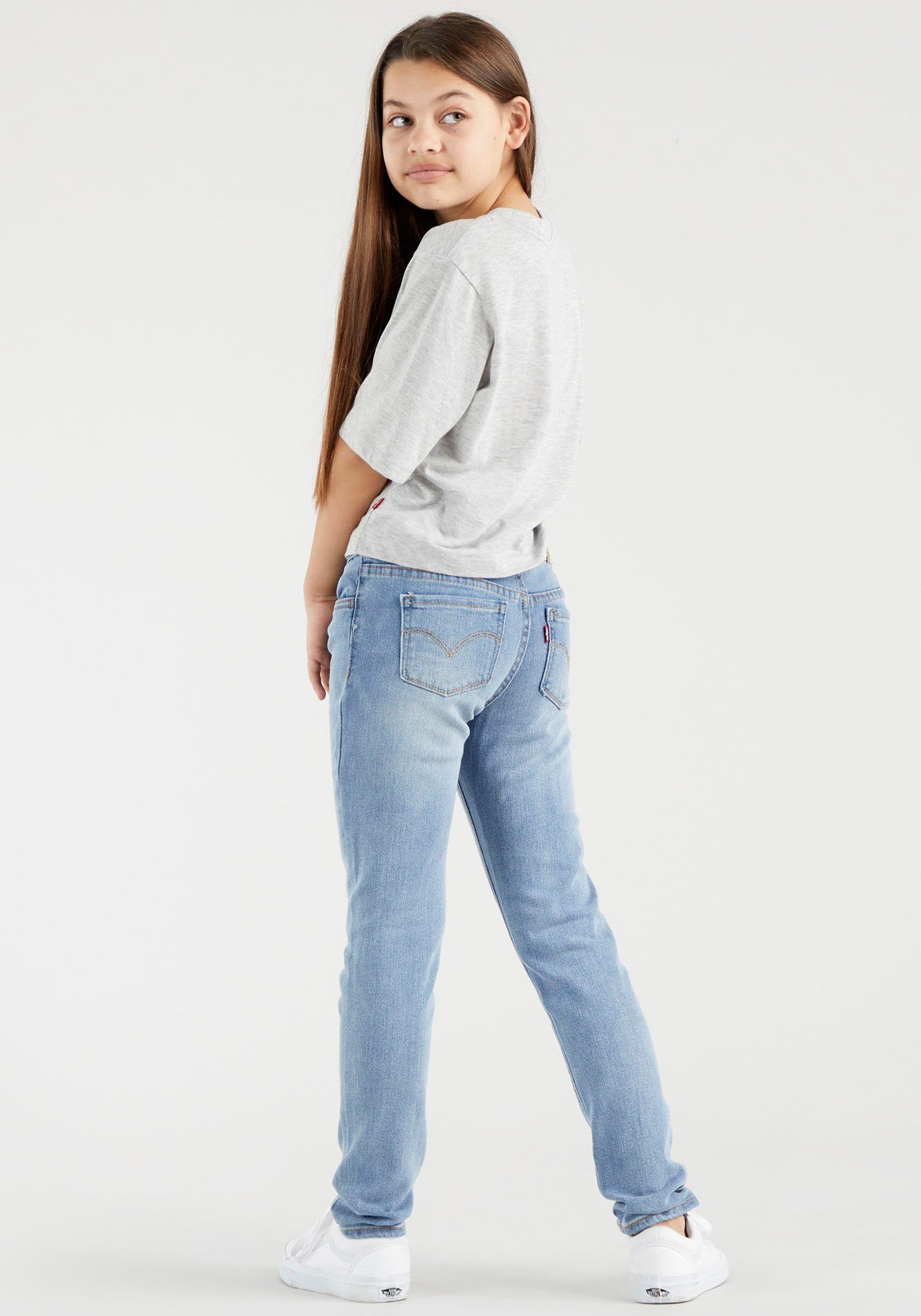 Kids GIRLS Levi's® Stretch-Jeans SKINNY used FIT for JEANS SUPER 710™ bleached