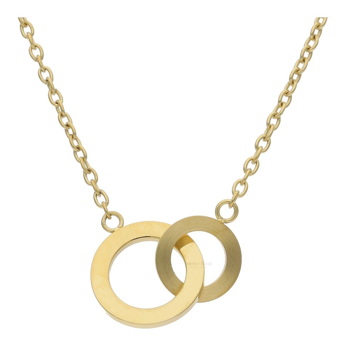 Boccia Kette mit Anhänger Boccia Collier 08033-03 Titan vergoldet (1-tlg) günstig online kaufen