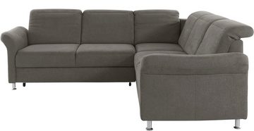 sit&more Ecksofa Darwin L-Form, inklusive Federkern, wahlweise mit Kopfteilverstellung, Bettfunktion