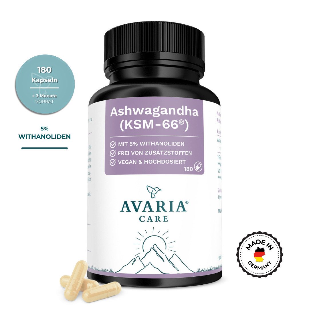 Avaria Care Ashwaghanda Kapsel (pflanzliche HPMC-Kapsel)