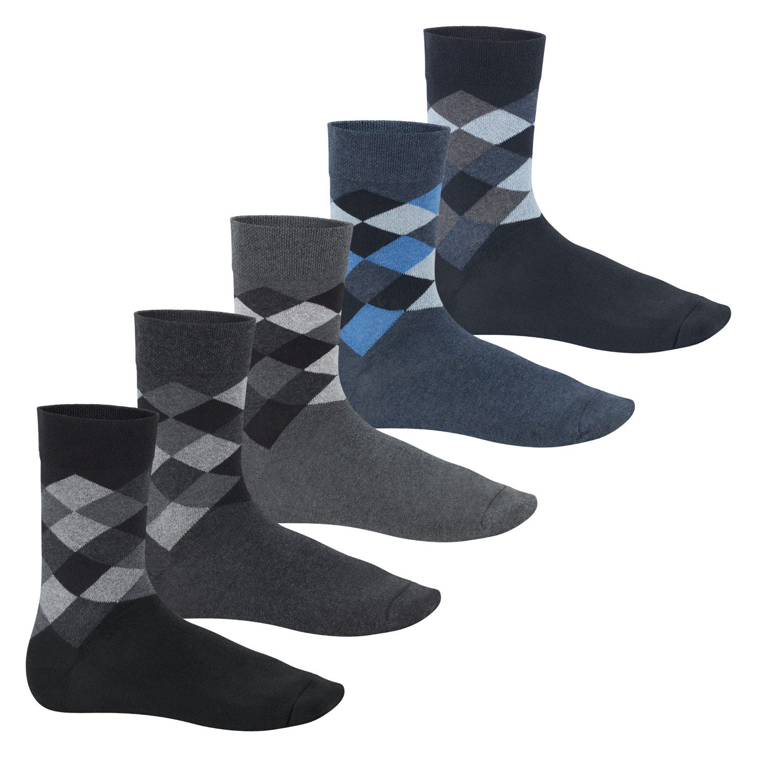 Footstar Businesssocken Herren Motiv Socken (10 Paar) mit diversen Mustern