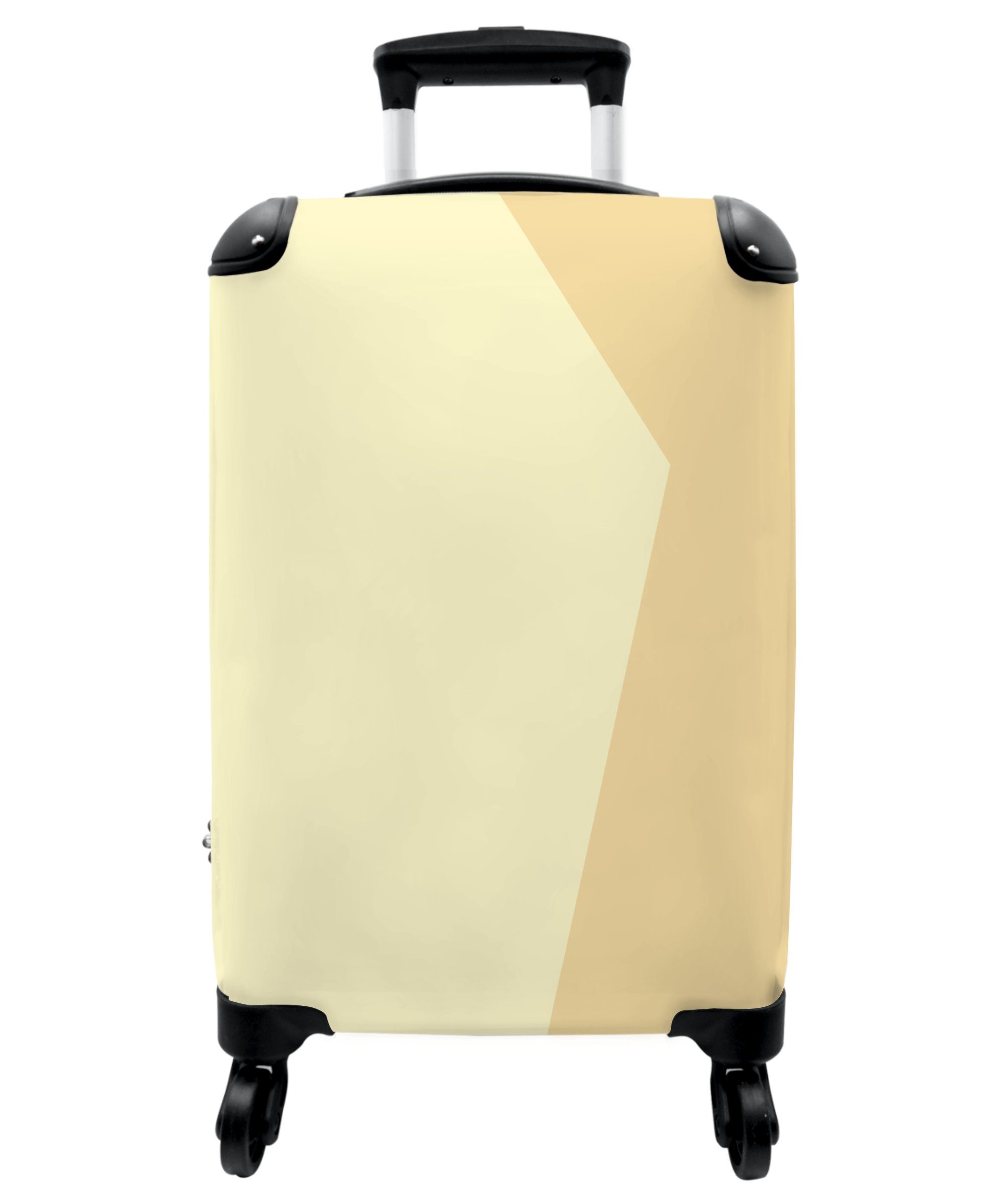 NoBoringSuitcases.com© Handgepäckkoffer 55x35x20cm Gelb - Abstrakt - Formen, 4 Rollen, Handgepäck Trolley Rollkoffer Kleine Reisekoffer mit 4 Rollen - Cabin