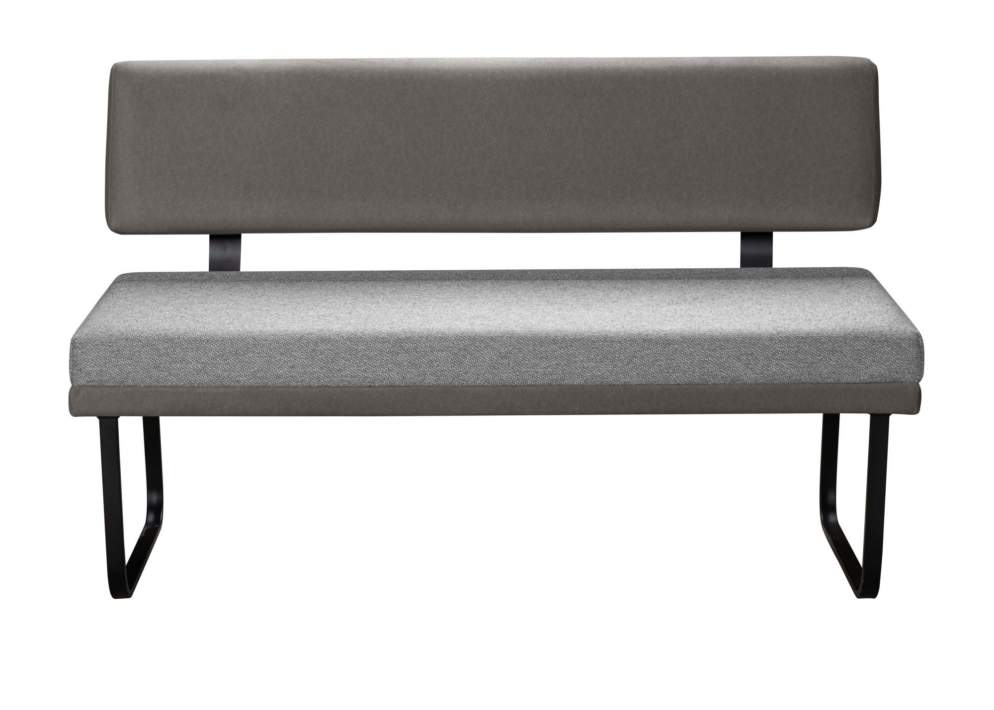 Home affaire Sitzbank Gabi Esszimmerbank, Bank, Küchenbank, Polsterbank, Gestell aus matt-schwarzem Flachmetall, stabil, 2-Stoff-Design