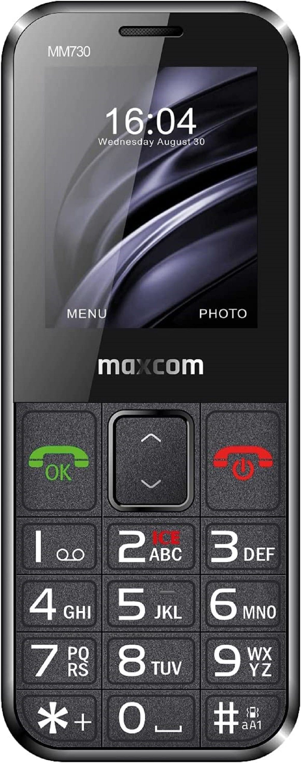 Maxcom MAXCOM MM 730 Handy Farbdisplay 2G Bluetooth Taschenlampe SOS-Taste Seniorenhandy