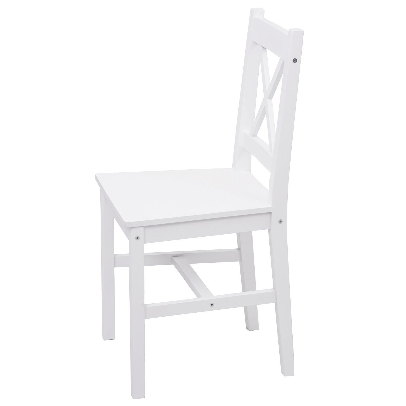 MCW-F77-4 MCW 4 weiß pro Belastbarkeit stabil 150 Stuhl: Landhausstil, kg, 4er-Set, (Set, St), Max. Esszimmerstuhl