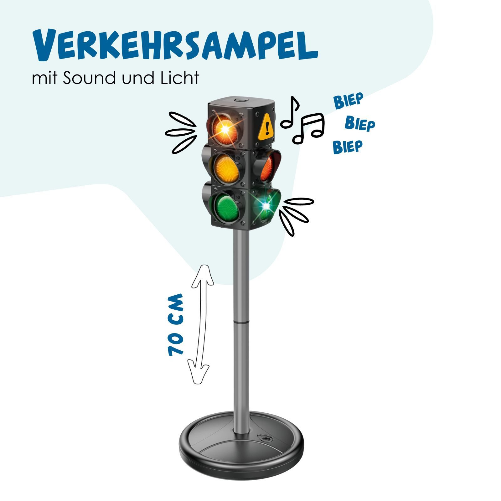 alldoro Spiel-Verkehrszeichen Verkehrsampel für Kinder, 70 cm hoch, mit Lic günstig online kaufen