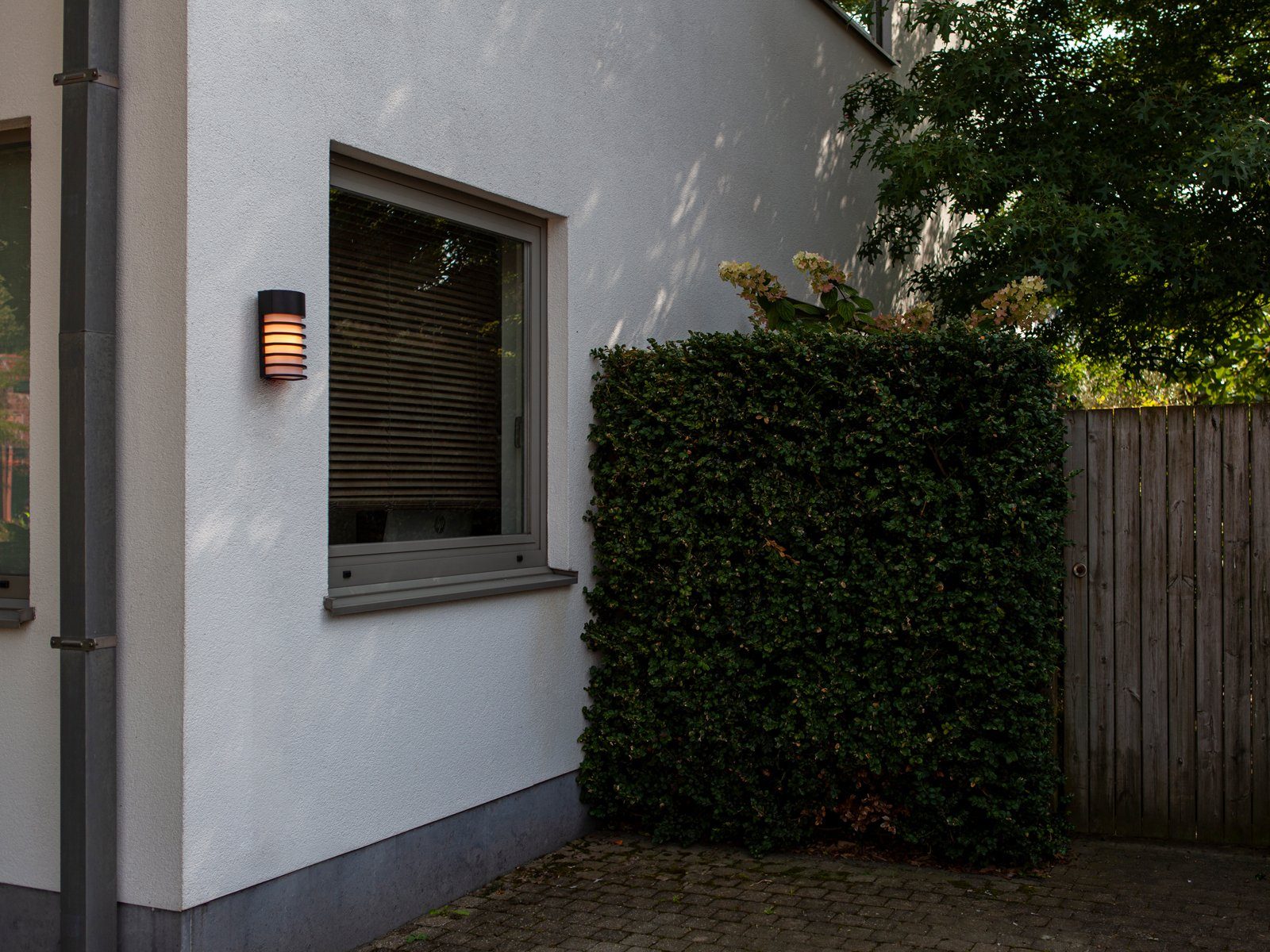 H: LED wechselbar, 24cm Carport Außenlicht Schwarz, Hauswand für meineWunschleuchte Fassadenbeleuchtung LED Außen-Wandleuchte, &