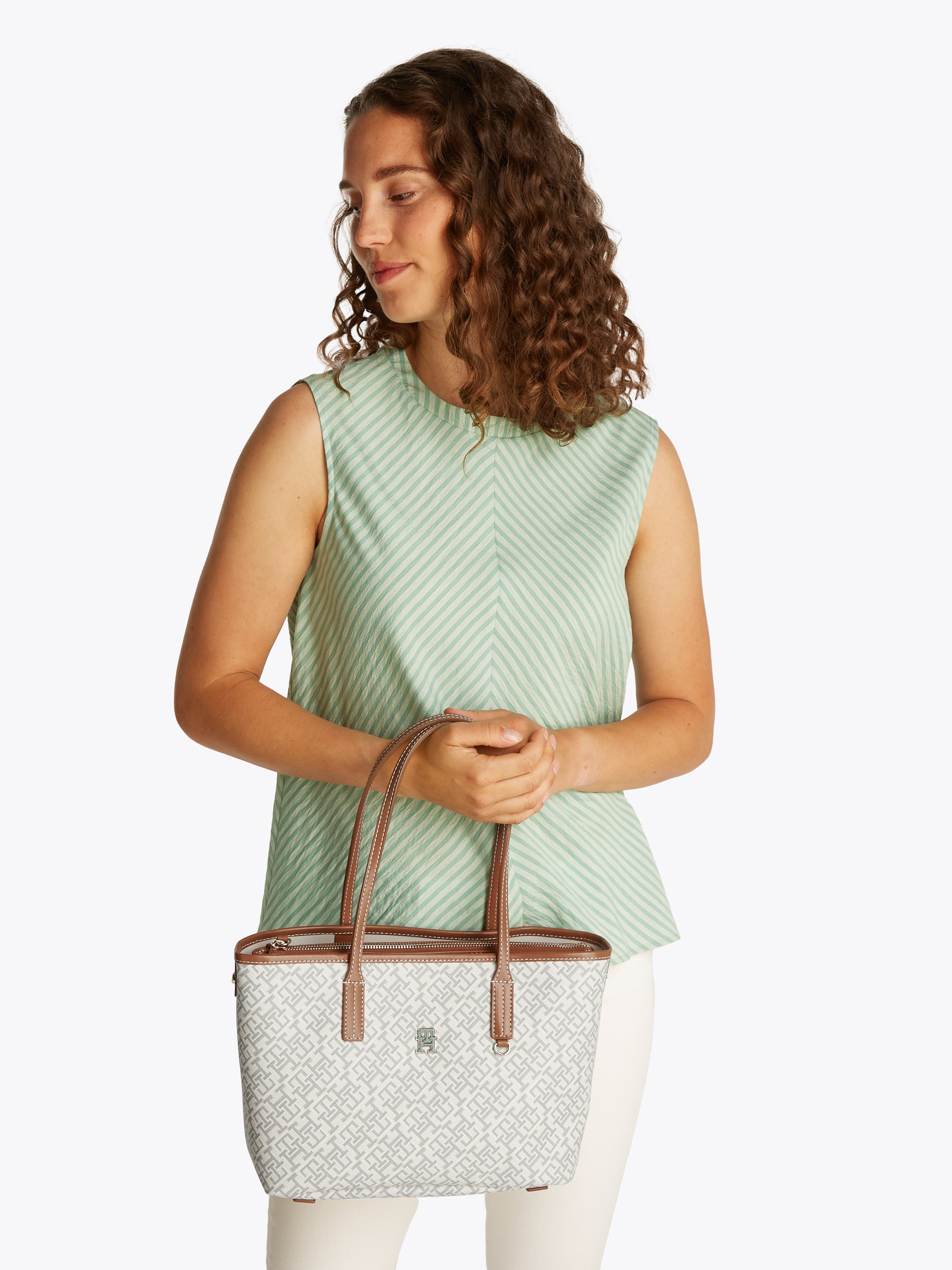 Tommy Hilfiger Tragetasche TH MONOPLAY LEATHER MINI TOTE, Damen Henkeltasch günstig online kaufen