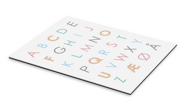 Posterlounge XXL-Wandbild Typobox, Skandinavisches Alphabet bunt, Kindergarten Skandinavisch Illustration