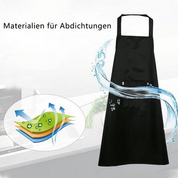Dekorative Kochschürze Wasserdichte Kochschürzen, verstellbare Schürzen mit Taschen Kochen, (1-tlg), Geeignet für Kochen, Backen, Basteln und Gärtnern