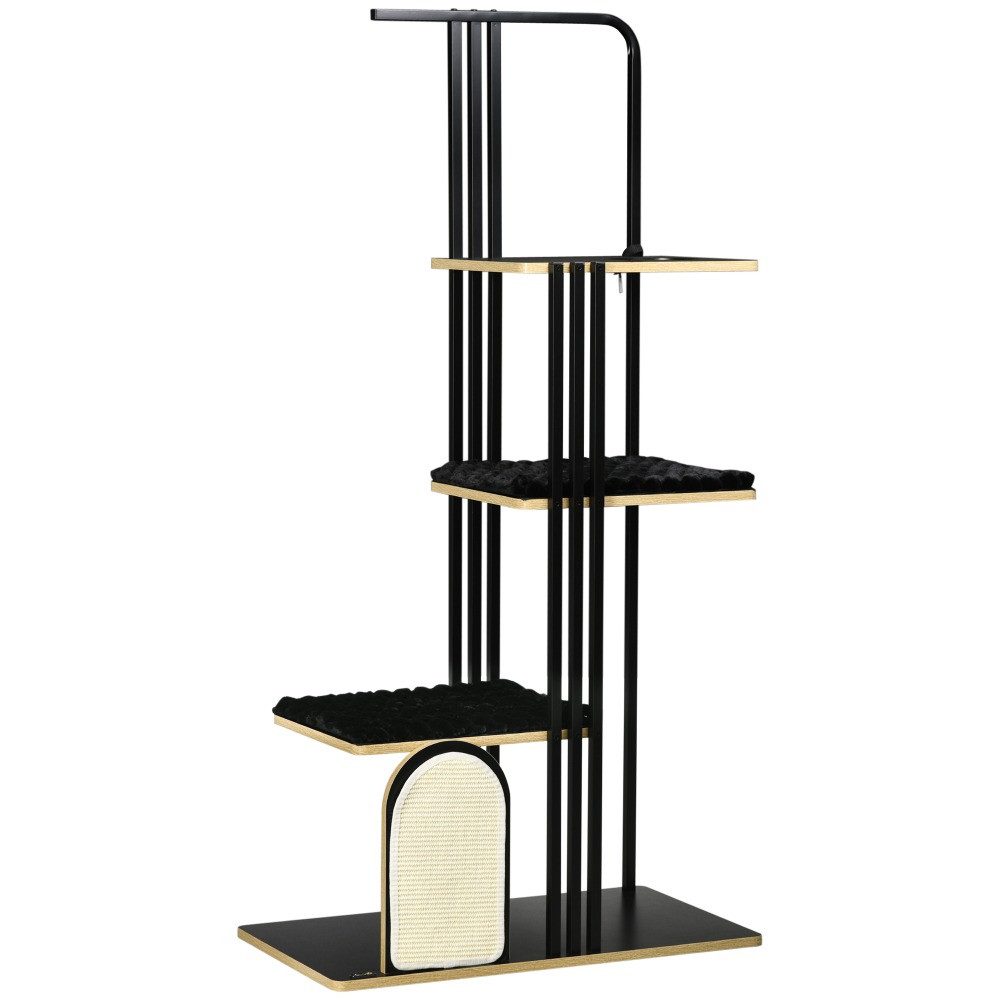 MIBODE Kratzbaum-Liegemulde Kratzbaum 170cm mit 3 Plattformen, Kratzbrett & Katzenkissen