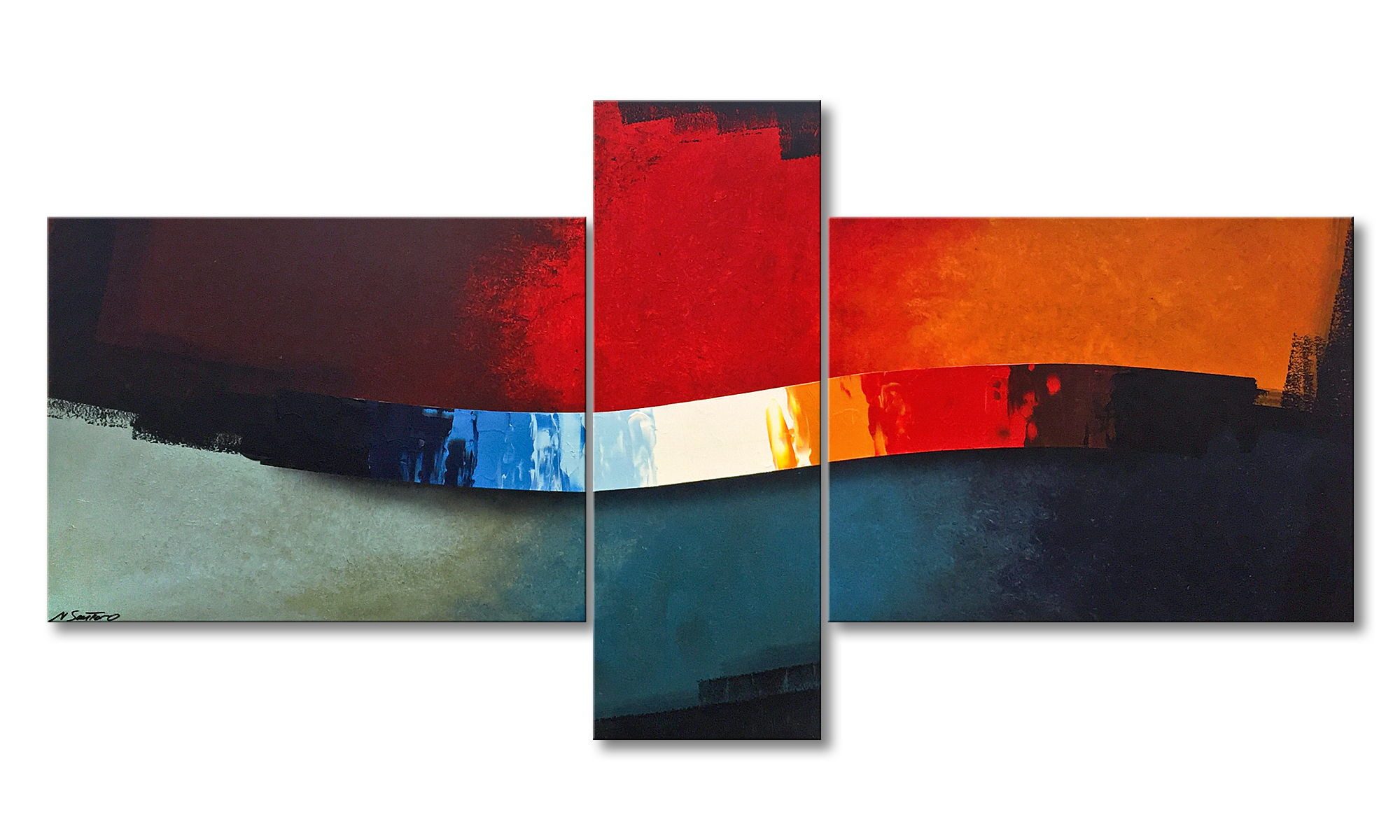 WandbilderXXL XXL-Wandbild Color Wing 220 x 110 cm, Abstraktes Картина, handgemaltes Unikat