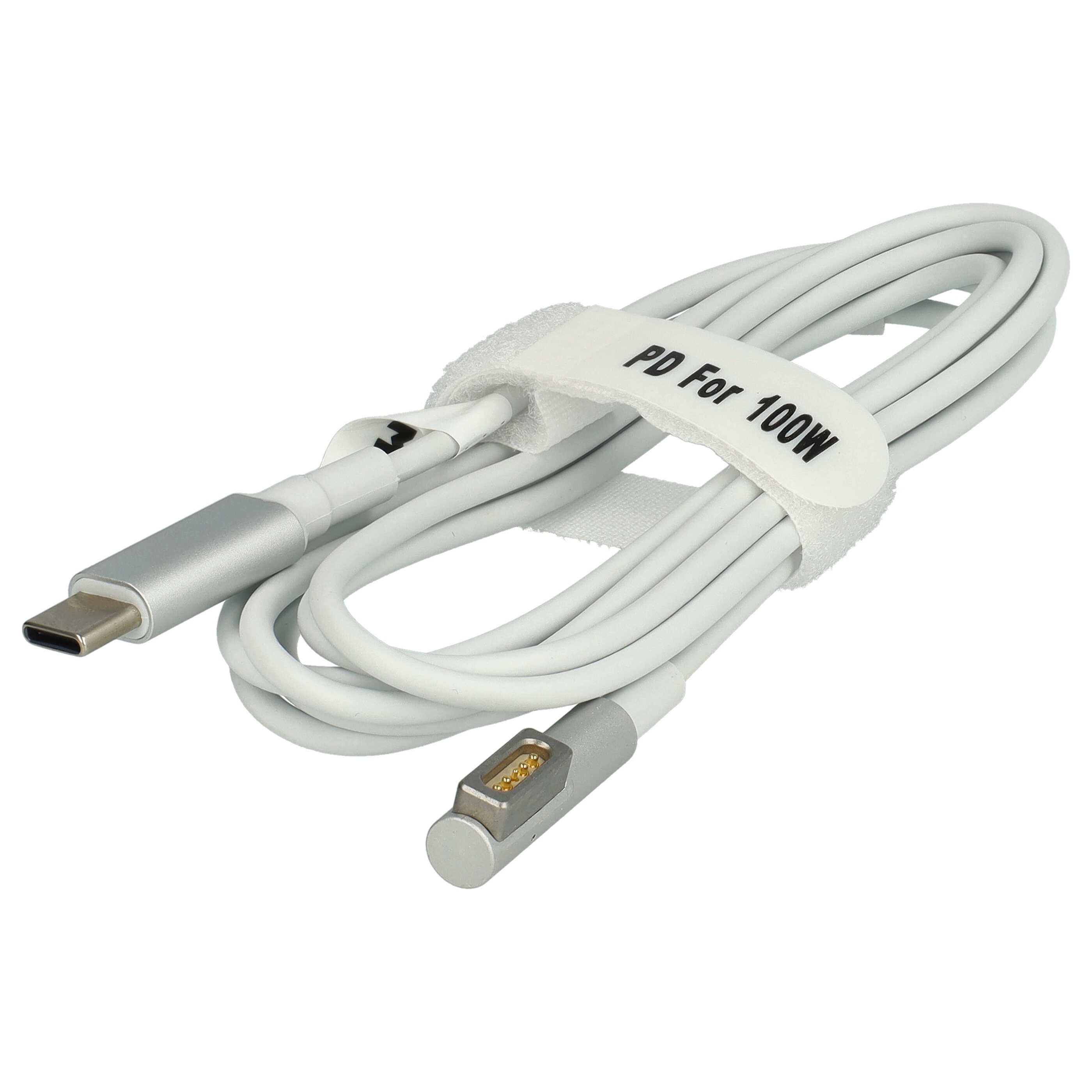 vhbw Adapter passend für Apple MA472LL/A, MA472CH/A, MA700CH/A, MA699LL/A N Notebook-Adapter USB Typ C Männlich,Usb Type C, Magsafe 1 Männlich, Tragbar