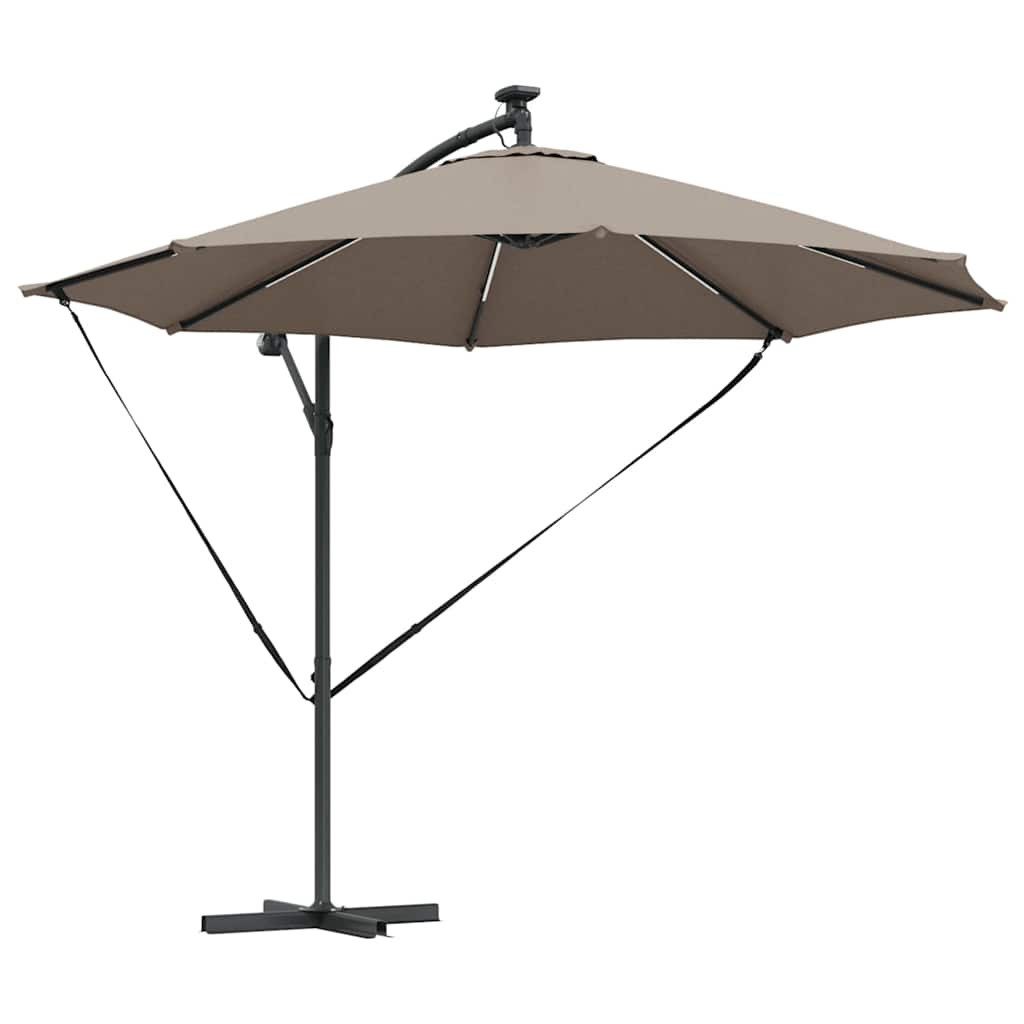 vidaXL Sonnenschirm Sonnenschirm Taupe 294 x 294 x 248 cm Polyester und Aluminium