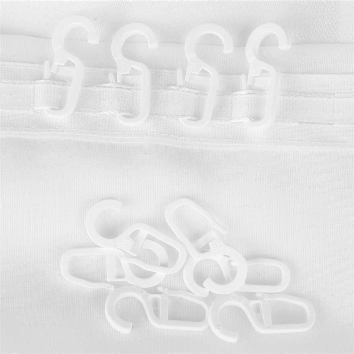 Bestlivings Gardinenstange, 1-läufig, Faltenleghaken - weiß - 9mm, Gardinen günstig online kaufen