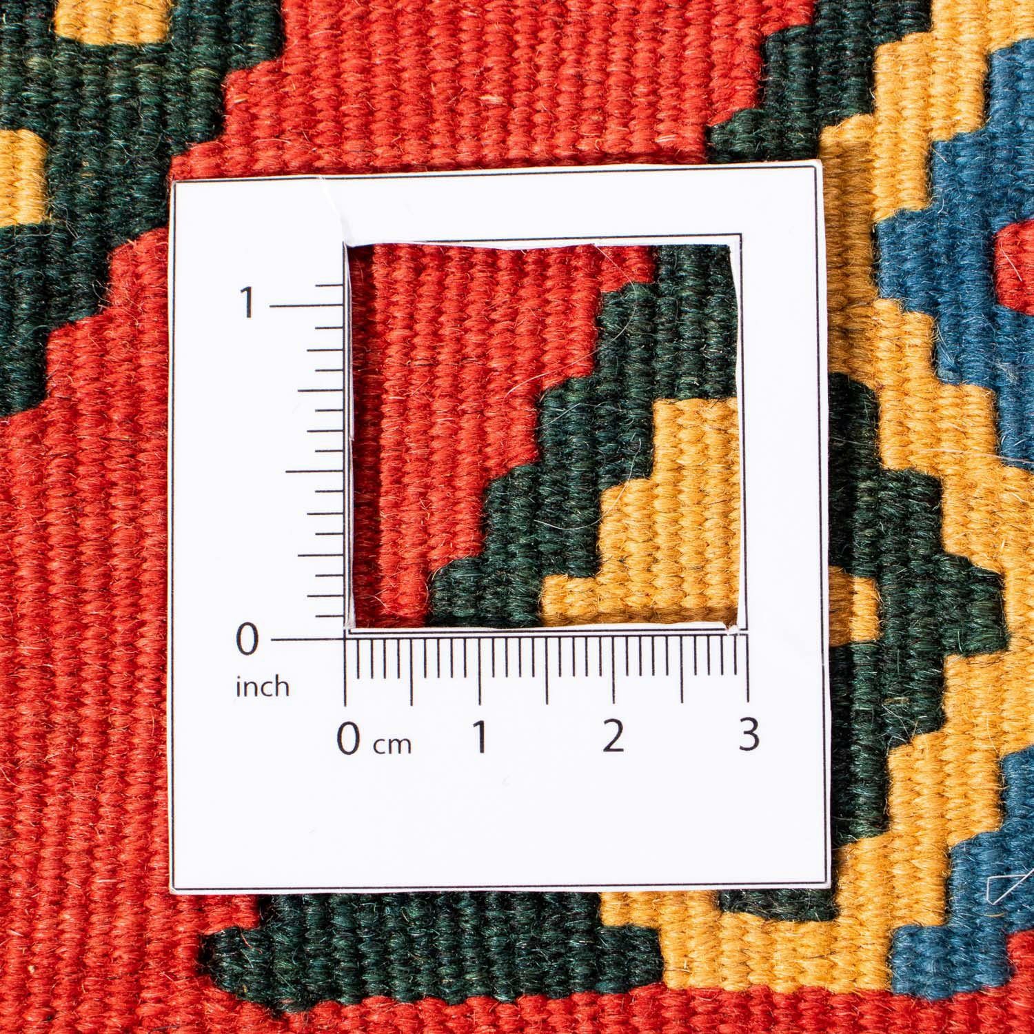 Einzelstück Oriental 6 - x 104 mm, Höhe: Kelim quadratisch, Wollteppich - cm Wohnzimmer, - morgenland, quadratisch dunkelrot, 105