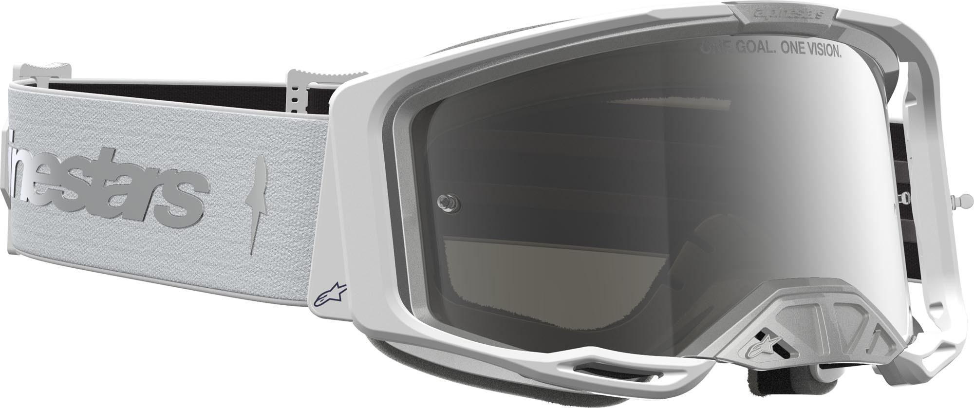 Alpinestars Motorradbrille Vision 8 Amber Mirror Motocross Brille, Antifog,Mit Band,Verspiegelt