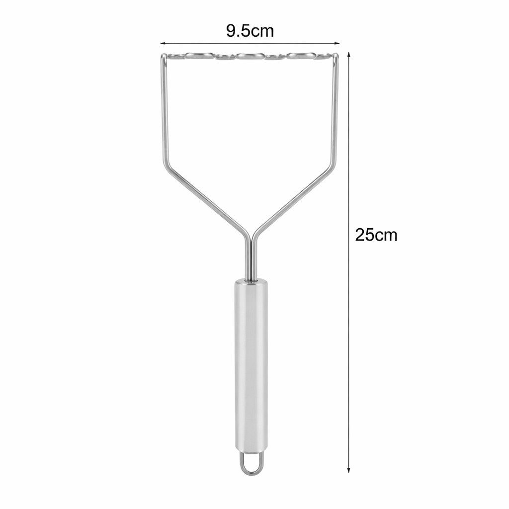 ILOKEN Kartoffelstampfer Kartoffelstampfer aus Edelstahl, 25 cm, spülmaschinengeeignet (1 St), Edelstahl, Rostfreier Edelstahl; robust; rostfrei
