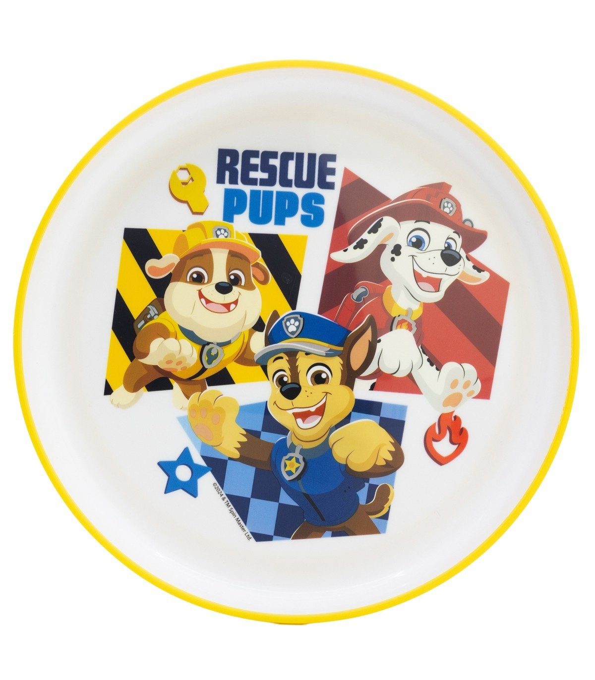 PAW PATROL Teller Kinder Teller mit Basis Premium Bicolor für Esstisch und Alltag