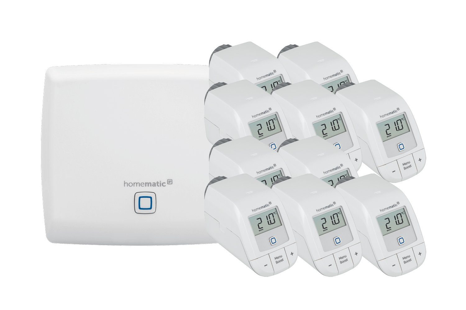 Homematic IP Heizkörperthermostat SET: Access Point + 10St. heizkörperthermostat basic