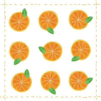 Sniff Papierserviette »Fashion Orange Allover 20 Stück«
