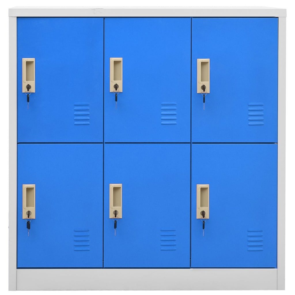 vidaXL Fächerschrank Schließfachschränke 5 Stk. Hellgrau günstig online kaufen