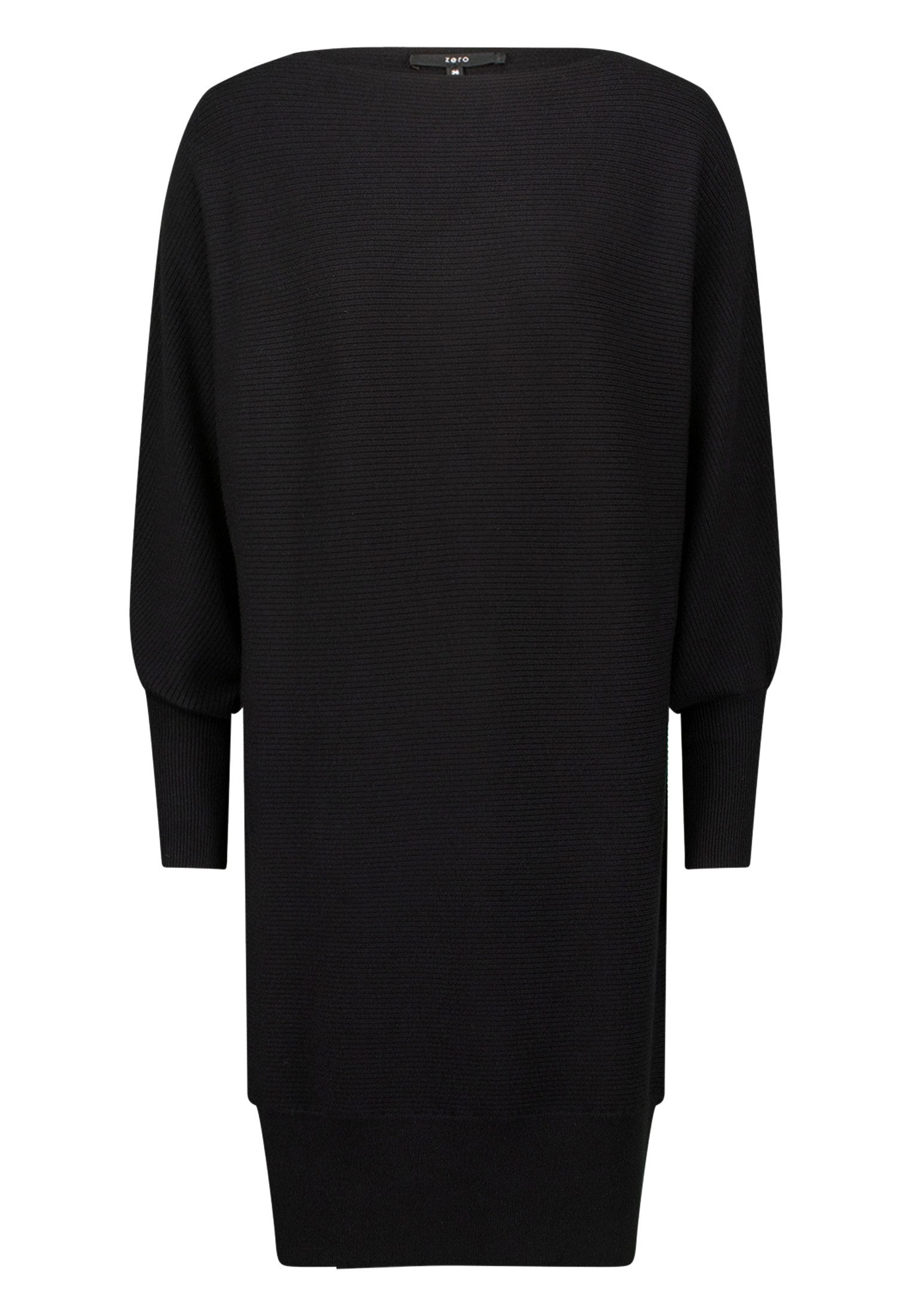 Zero Strickkleid Damen strukturiert U-Boot Ausschnitt Plain/ohne Details