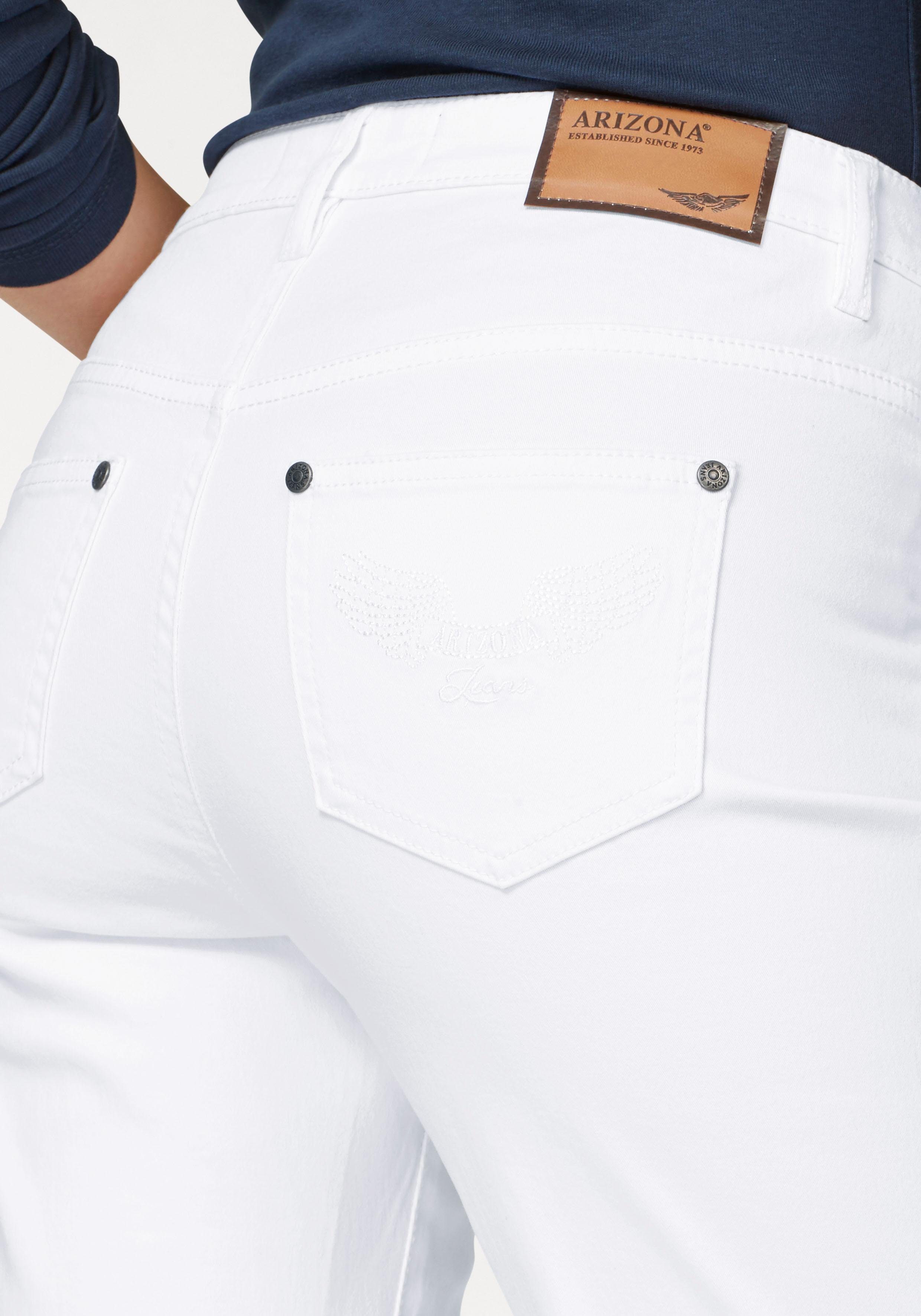 Arizona Bootcut-Jeans Comfort-Fit Waist white High