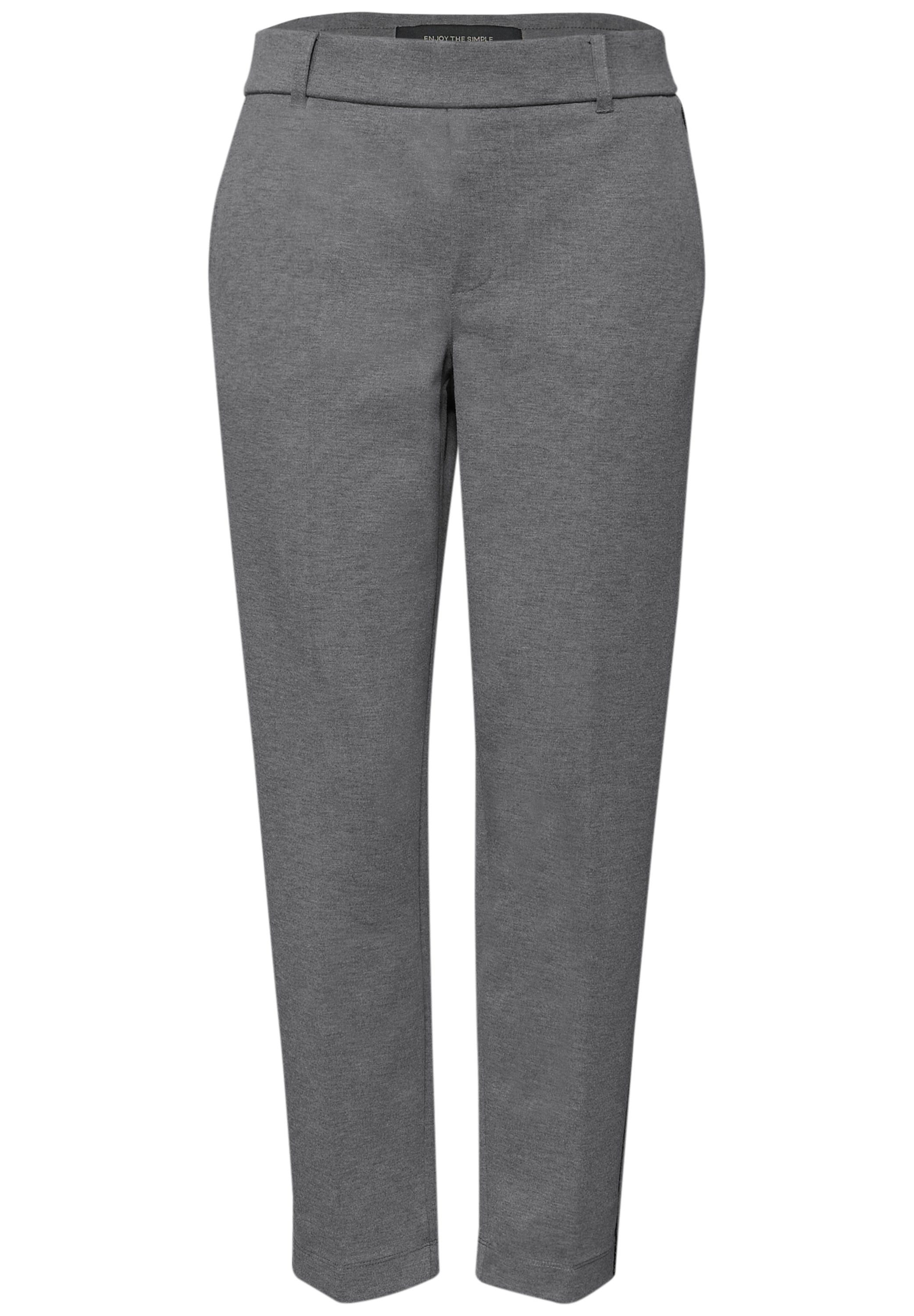 STREET ONE Chinohose Melange Chino mit Tape (1-tlg) günstig online kaufen