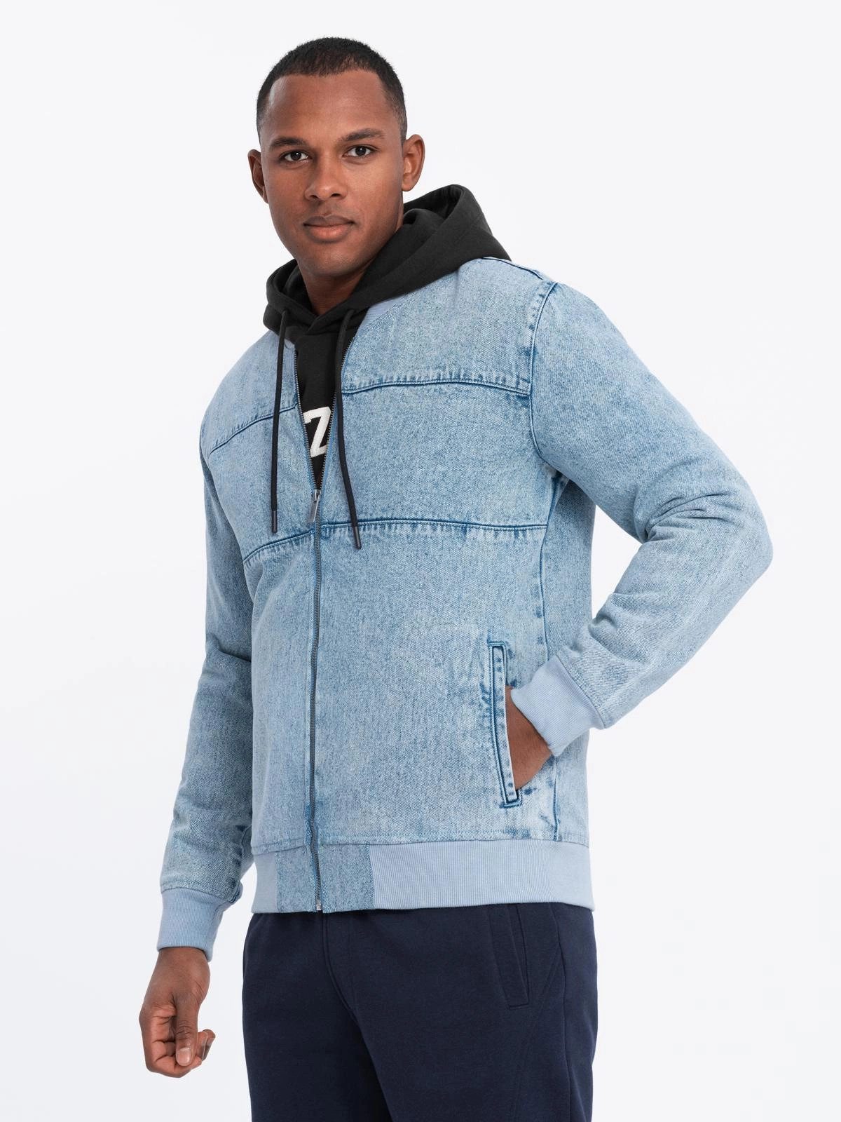 OMBRE Bomberjacke Denim-Bomberjacke für Herren mit günstig online kaufen