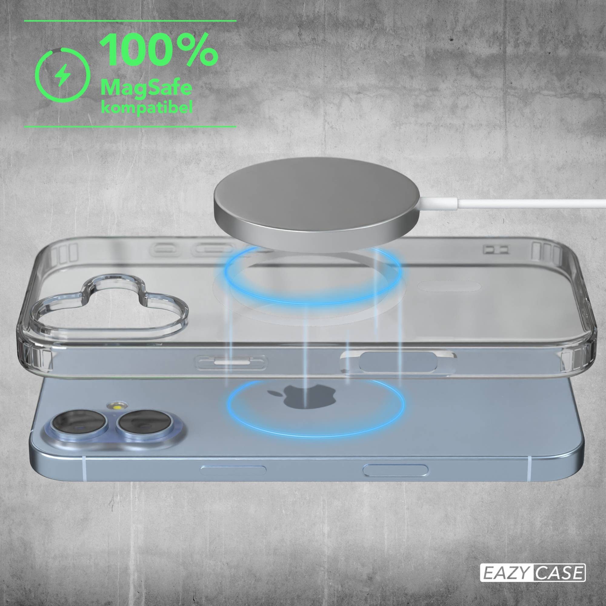 EAZY CASE Handyhülle Transparente Hülle mit MagSafe für iPhone 17 6,3 Zoll, Back Cover, Bumper Case, Handy Schutzhülle Kameraschutz, Durchsichtig – Bild 3 von 5