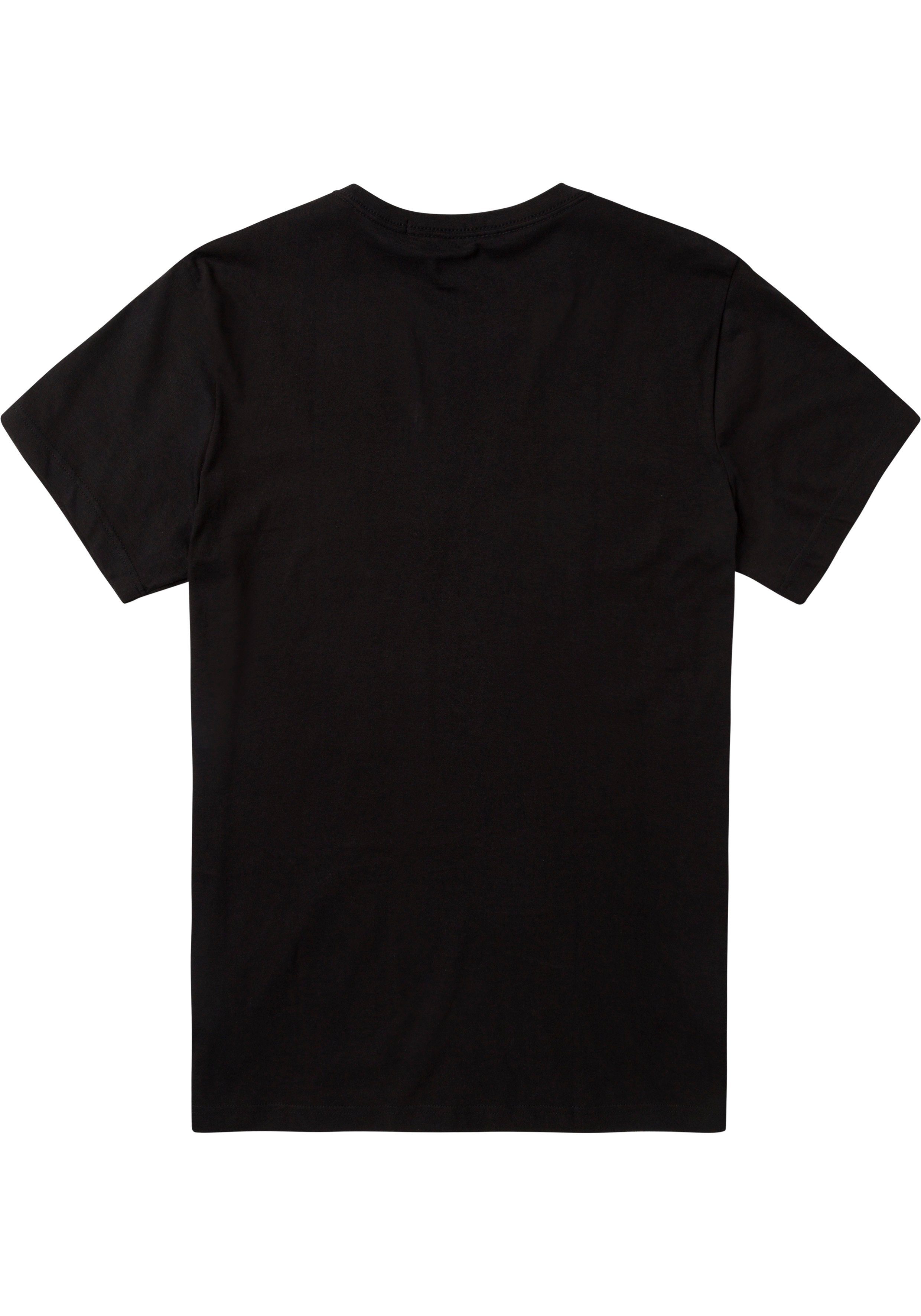 CENTER (1-tlg) BOX T-Shirt Markendruck SMALL schwarz TEE glänzendem Calvin Plus PLUS Jeans Klein vorn mit