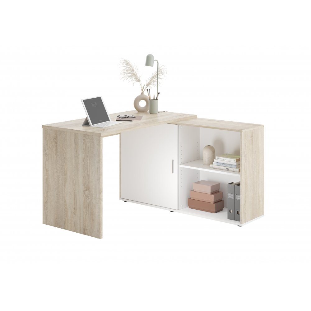 FMD Möbel Schreibtisch »Schreibtisch Winkelschreibtisch Bürotisch  Arbeitstisch Office ca. 119 x 124 cm Eiche Sägerau Nb.« online kaufen | OTTO