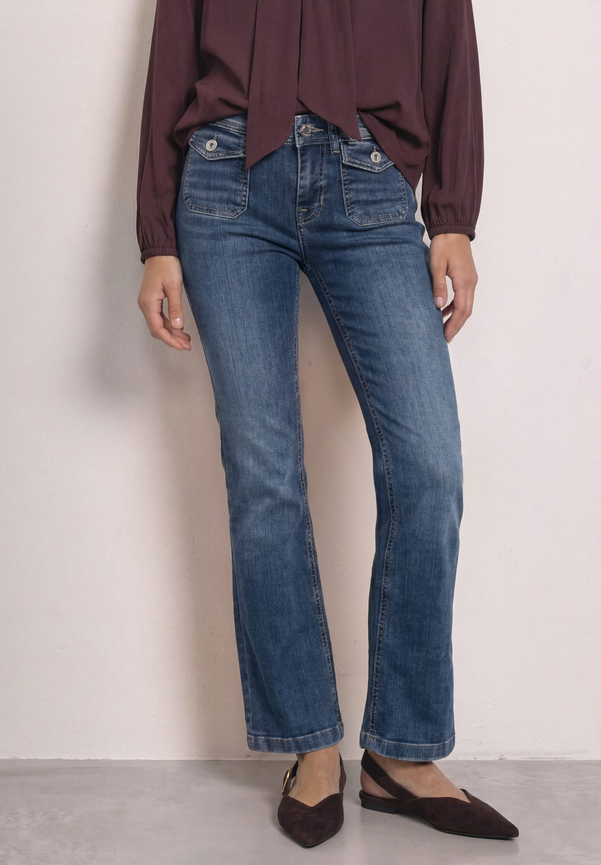 STREET ONE Bootcut-Jeans Style Blaire im Slim Fit