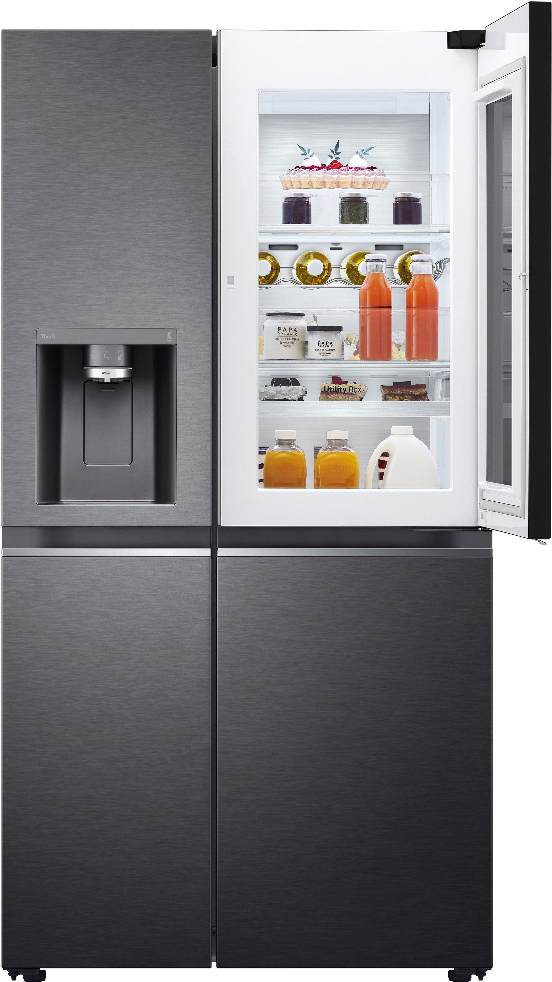 LG Side-by-Side GSXV90MCDE, 179 cm hoch, 91,3 cm breit, Craft Ice Bereiter, InstaView™