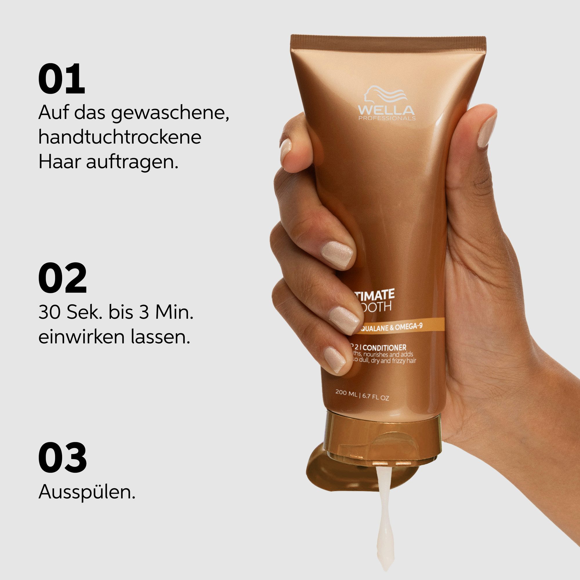Wella Professionals Haarspülung Ultimate Smooth Conditioner, ultimativer Glanz, sorgt für weiches Haar, pflegend