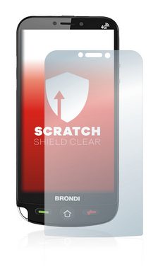 upscreen Schutzfolie für Brondi Amico Dual Sim, Displayschutzfolie, Folie klar Anti-Scratch Anti-Fingerprint