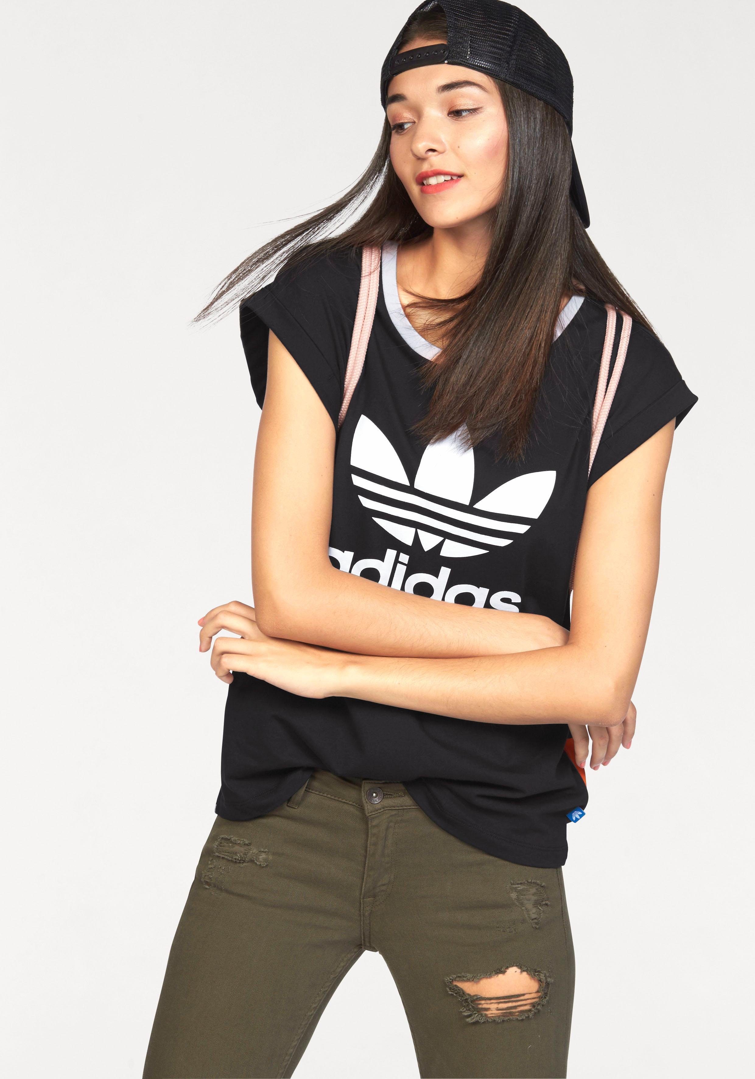 adidas originals t-shirt bf trefoil roll up tee adidas originals t-shirt bf trefoil roll up tee