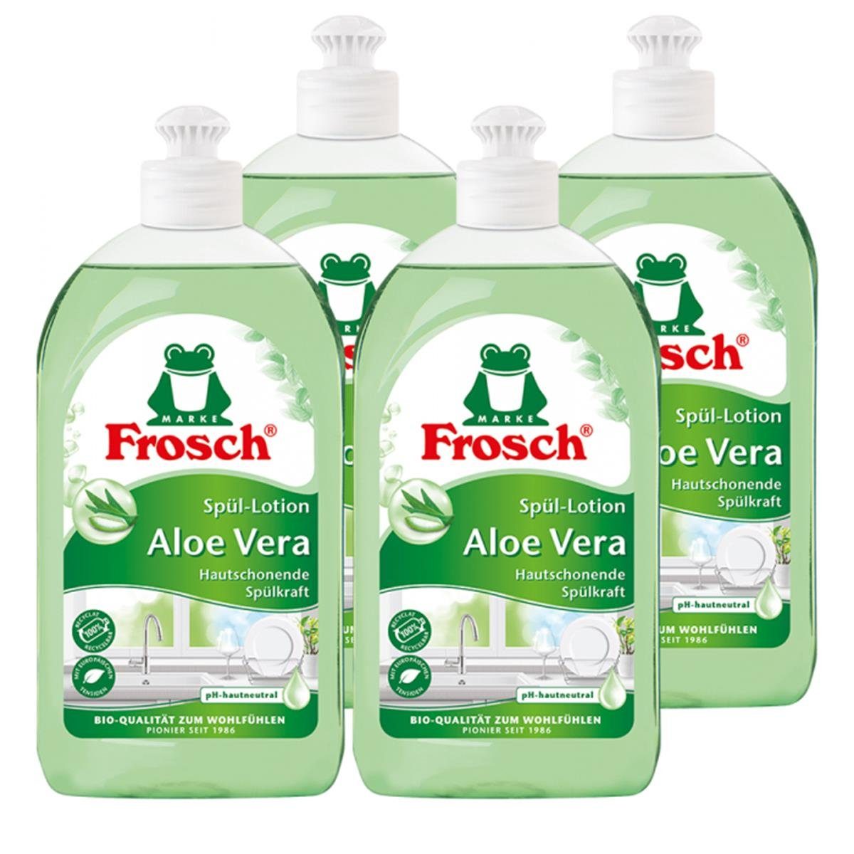 FROSCH 4x Frosch Aloe Vera Handspül-Lotion 500 ml Geschirrspülmittel
