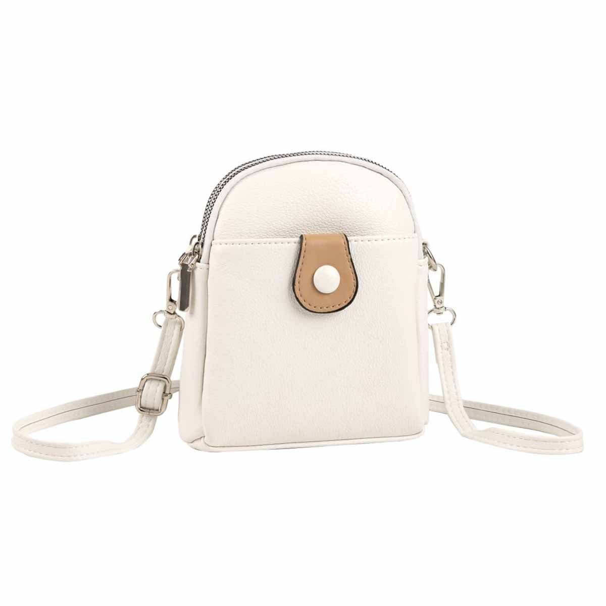 ITALYSHOP24 Schultertasche Damen Tasche Minibag Umhängetasche Geldbörse Handytasche Crossover, Brusttasche Bodybag Crossbody Hüfttasche Clutch leicht Gewicht