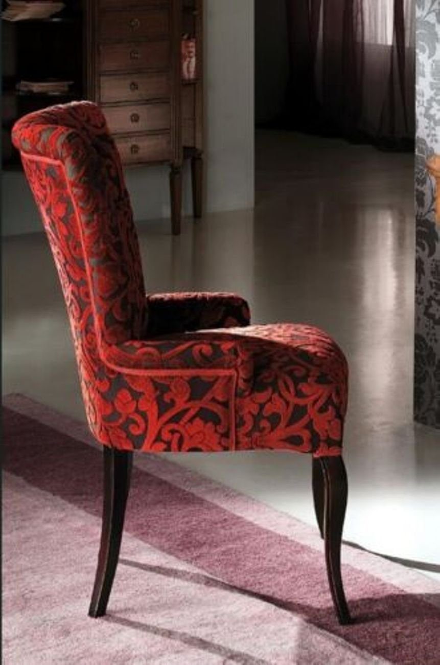 JVmoebel Stuhl, Wohnzimmer Lehn Stuhl Braun Stühle Holz Luxus Italienische Sessel