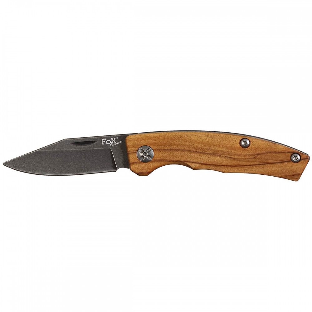 FoxOutdoor Taschenmesser klappmesser mit Holzgriff.