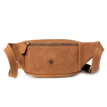 DRAKENSBERG Bauchtasche »Mel« Cognac-Braun, Damen, Herren, elegante Hüfttasche, Gürteltasche, Sling Bag aus Leder