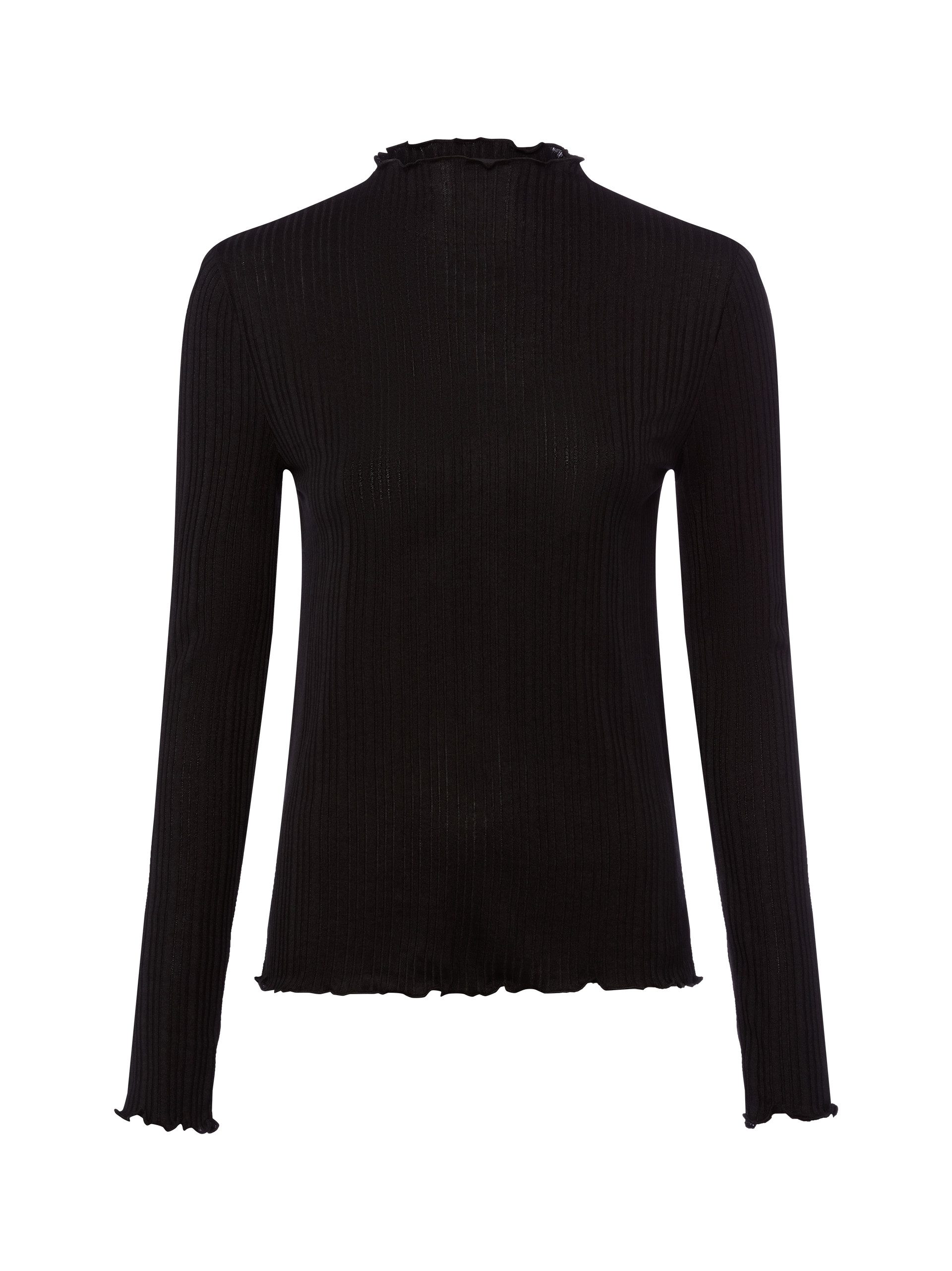 Longsleeve SIVI Slim mit Rippstruktur